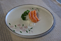 51172 - Pink Sakura 10" Rimmed Round Porcelain Coupe Plate, 12/Case