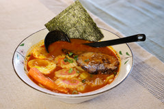 51196 - Pink Sakura 8.8" Porcelain Ramen Noodle Soup Bowl, 8/Case