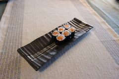 51052-霧面黑色陶瓷食物餐盤(12 x 3 3/4吋長方形盤),創意優雅設計,24個/箱