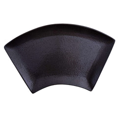 51210 - Dark Brown 14" Sector Shape Porcelain Plate, Sushi Sashimi Plate, 12/Case