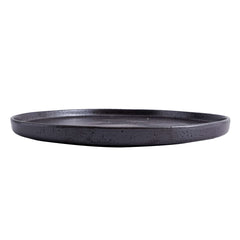 51200 - Dark Brown 10" Rimmed Round Porcelain Coupe Plate, 12/Case