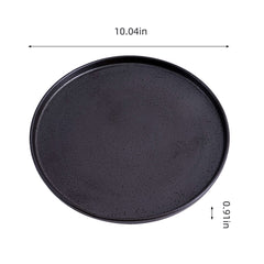 51200 - Dark Brown 10" Rimmed Round Porcelain Coupe Plate, 12/Case