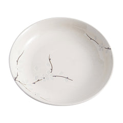 51246 - White Sakura 8" Diner Bowl, Shallow Bowl, Serving Plate, 24/Case