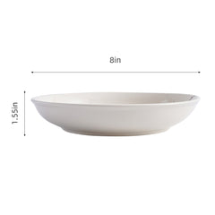 51246 - White Sakura 8" Diner Bowl, Shallow Bowl, Serving Plate, 24/Case