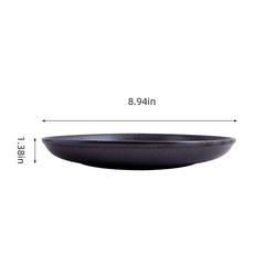 51218 - Dark Brown 9" Diner Bowl, Shallow Bowl, Serving Plate, 16/Case