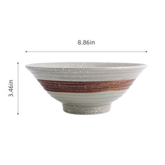 51256 - Bronze Swirl 8.8" Porcelain Ramen Noodle Soup Bowl, 8/Case