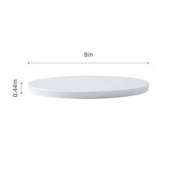 51125-Ceramic PETRA WHITE FLAT ROUND DINNER PLATE 8"-36/Case