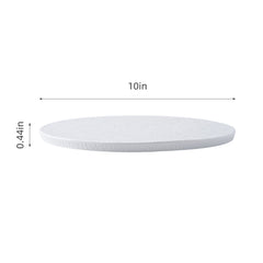 51126-Ceramic PETRA WHITE FLAT ROUND DINNER PLATE 10"-24/Case