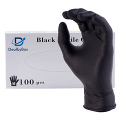51009-Disposable Nitrile Gloves (Black, Medium)-1000pcs/Case