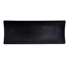 51227- Matte Black 12" Rectanglar Porcelain Flat Plate, Sushi Plate, 16/Case