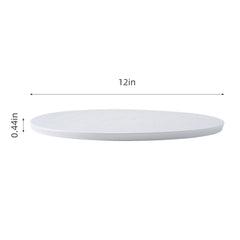 51127-PETRA WHITE FLAT ROUND DINNER PLATE 12"-12/Case