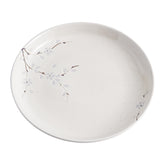 51247 - White Sakura 9" Diner Bowl, Shallow Bowl, Serving Plate, 16/Case