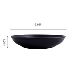 51235 - Matte Black 10" Diner Bowl, Shallow Bowl, Serving Plate, 12/Case