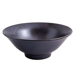 51220 - Dark Brown 8.8" Porcelain Ramen Noodle Soup Bowl, 8/Case