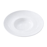 51132-Ceramic Pasta Bowl, White Shallow Bowl Plates, Rimmed Bowls with Rim 10"-12/Case
