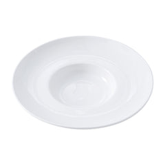 51132-Ceramic Pasta Bowl, White Shallow Bowl Plates, Rimmed Bowls with Rim 10"-12/Case