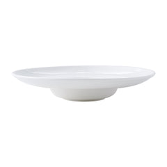 51132-Ceramic Pasta Bowl, White Shallow Bowl Plates, Rimmed Bowls with Rim 10"-12/Case