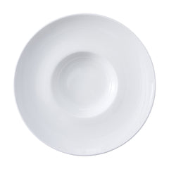 51132-Ceramic Pasta Bowl, White Shallow Bowl Plates, Rimmed Bowls with Rim 10"-12/Case