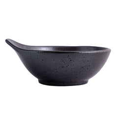 51211 - Dark Brown 4.25" Porcelain Dip Bowl, Soy Sauce Dish with Handle, 72/Case