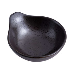 51211 - Dark Brown 4.25" Porcelain Dip Bowl, Soy Sauce Dish with Handle, 72/Case
