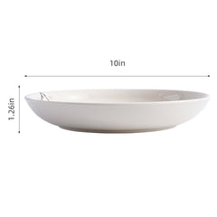 51248 - White Sakura 10" Diner Bowl, Shallow Bowl, Serving Plate, 12/Case