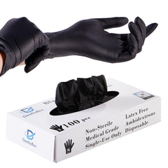 51007-Disposable Nitrile Gloves (Black, Small)-1000pcs/Case