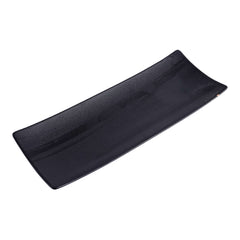 51228- Matte Black 14" Rectanglar Porcelain Flat Plate, Sushi Plate, 12/Case