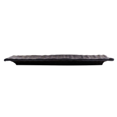 51055-Matte Black Ceramic Food Serving Platters (13 1/2 x 4 Inch Rectangle Plates),16/Case