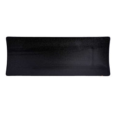 51228- Matte Black 14" Rectanglar Porcelain Flat Plate, Sushi Plate, 12/Case