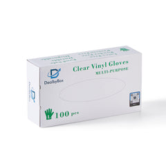 51017-Clear Vinyl Exam Gloves, Disposable Gloves, Cleaning Gloves (Large)-1000pcs/Case