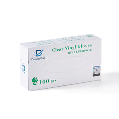 51015-Clear Vinyl Exam Gloves, Disposable Gloves, Cleaning Gloves (Medium)-1000pcs/Case