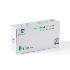 51013-Clear Vinyl Exam Gloves, Disposable Gloves, Cleaning Gloves (Small)-1000pcs/Case