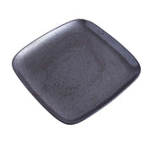 51198-Dark Brown 7.8" Square Porcelain Flat Plate, 24/Case