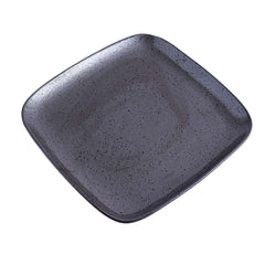 51198-Dark Brown 7.8" Square Porcelain Flat Plate, 24/Case