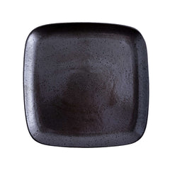 51198-Dark Brown 7.8" Square Porcelain Flat Plate, 24/Case