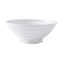 51144-V-Shape MELAMINE WHITE MATTE RIDGED NOODLE/RAMEN BOWL-20/Case