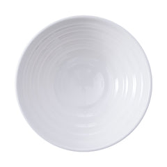 51144-V-Shape MELAMINE WHITE MATTE RIDGED NOODLE/RAMEN BOWL-20/Case