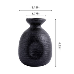 51221 - Matte Black Japanese Sake Set include 1 Sake Bottle and 2 Sake Cups, 24set/Case