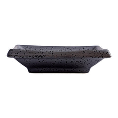 51215 - Dark Brown 4" Rectanglar Porcelain Soy Sauce Dish, 72/Case