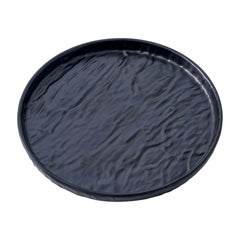 51086-Melamine PETRA black rimmed ROUND DINNER PLATE-48/Case