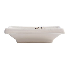 51245 - White Sakura 4" Rectanglar Porcelain Soy Sauce Dish, 72/Case