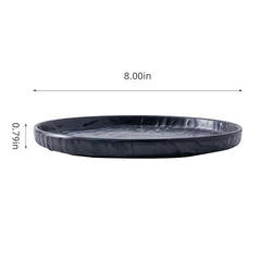 51086-Melamine PETRA black rimmed ROUND DINNER PLATE-48/Case