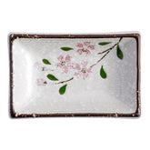 51191 - Pink Sakura 4" Rectanglar Porcelain Soy Sauce Dish, 72/Case