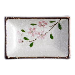 51191 - Pink Sakura 4" Rectanglar Porcelain Soy Sauce Dish, 72/Case