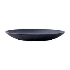 51087-MELAMINE BLACK MATTE RIPPLED ROUND PLATE-96/Case