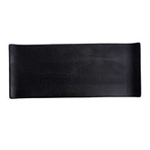 51229- Matte Black 12" Rectanglar Porcelain Flat Plate, Sushi Plate, 16/Case