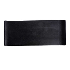 51229- Matte Black 12" Rectanglar Porcelain Flat Plate, Sushi Plate, 16/Case