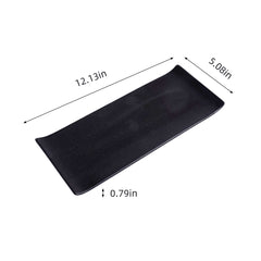 51229- Matte Black 12" Rectanglar Porcelain Flat Plate, Sushi Plate, 16/Case