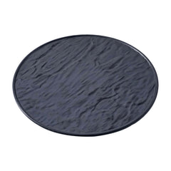 51084-Melamine PETRA black rimmed ROUND DINNER PLATE-24/Case