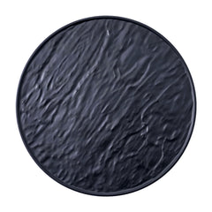 51084-Melamine PETRA black rimmed ROUND DINNER PLATE-24/Case